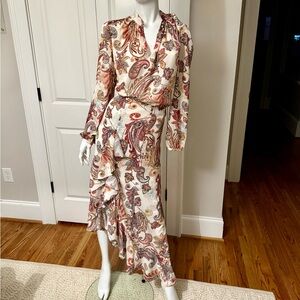 Etcetera Paisley Ruffled Skirt.